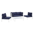 thumbnail image 1 of Modway Harmony 4-Piece Aluminum & Fabric Patio Seating Set in Navy/Gray, 1 of 12
