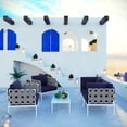 thumbnail image 1 of Modway Harmony 5 Piece Outdoor Patio Aluminum Sectional Sofa Set in White Navy, 1 of 7