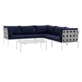 thumbnail image 1 of Modway Harmony 6 Piece Outdoor Patio Aluminum Sectional Sofa Set, Multiple Colors, 1 of 2