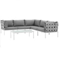 thumbnail image 1 of Modway Harmony 6 Piece Outdoor Patio Aluminum Sectional Sofa Set, Multiple Colors, 1 of 6