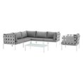 thumbnail image 1 of Modway Harmony 7 Piece Outdoor Patio Aluminum Sectional Sofa Set, Multiple Colors, 1 of 7