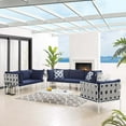 thumbnail image 1 of Modway Harmony 8-Piece  Sunbrella® Outdoor Patio Aluminum Seating Set in Gray Navy, 1 of 10