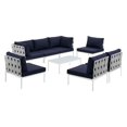 thumbnail image 1 of Modway Harmony 8 Piece Outdoor Patio Aluminum Sectional Sofa Set, Multiple Colors, 1 of 9