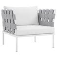 thumbnail image 1 of Modway Harmony Outdoor Patio Aluminum Armchair in White White, 1 of 3