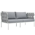 thumbnail image 1 of Modway Harmony Outdoor Patio Aluminum Loveseat in White Gray, 1 of 5