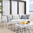 thumbnail image 1 of Modway Harmony Sunbrella® Outdoor Patio Aluminum Sofa in White Gray, 1 of 8