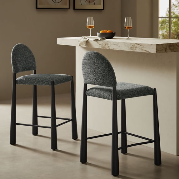 Modway Hayley Counter Stool in Black Anthracite