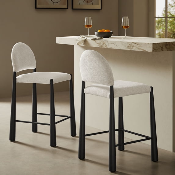 Modway Hayley Counter Stool in Black Cream