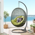 thumbnail image 1 of Modway Hide Outdoor Patio Swing Chair With Stand in Gray Peridot, 1 of 8