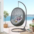 thumbnail image 1 of Modway Hide Outdoor Patio Swing Chair With Stand in Gray, 1 of 7