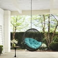thumbnail image 1 of Modway Hide Outdoor Patio Swing Chair Without Stand in Gray Turquoise, 1 of 3