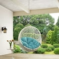 thumbnail image 1 of Modway Hide Outdoor Patio Swing Chair Without Stand in White Turquoise, 1 of 3