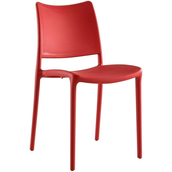 Modway Hipster Dining Side Chair in Red