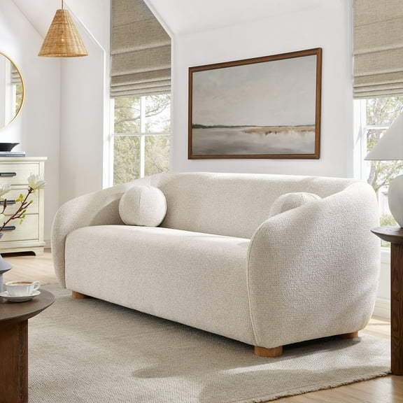 Holland 85" Chenille Fabric Sofa in Dove Gray