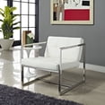 thumbnail image 1 of Modway Hover Upholstered Vinyl Lounge Chair in White, 1 of 4