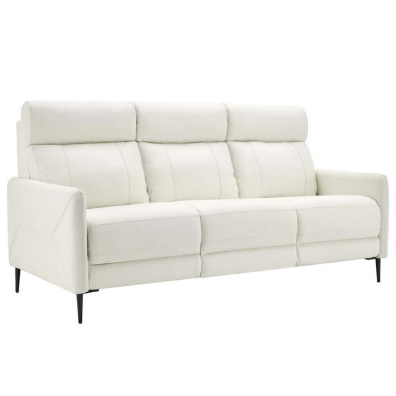 Modway Huxley Leather Sofa in White