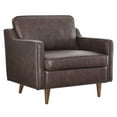 thumbnail image 1 of Modway Impart Modern Genuine Leather Upholstered Armchair in Brown, 1 of 7