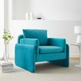 thumbnail image 1 of Modway Indicate Performance Velvet Armchair in Blue, 1 of 9