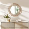 thumbnail image 1 of Modway Jade Round Rattan Macrame Wall Mirror in Natural, 1 of 7
