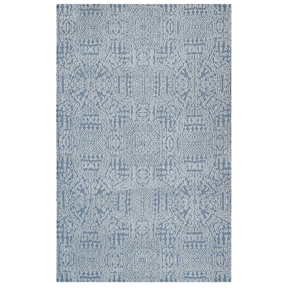 Modway Javiera Contemporary Moroccan 8x10 Area Rug in Ivory and Light Blue