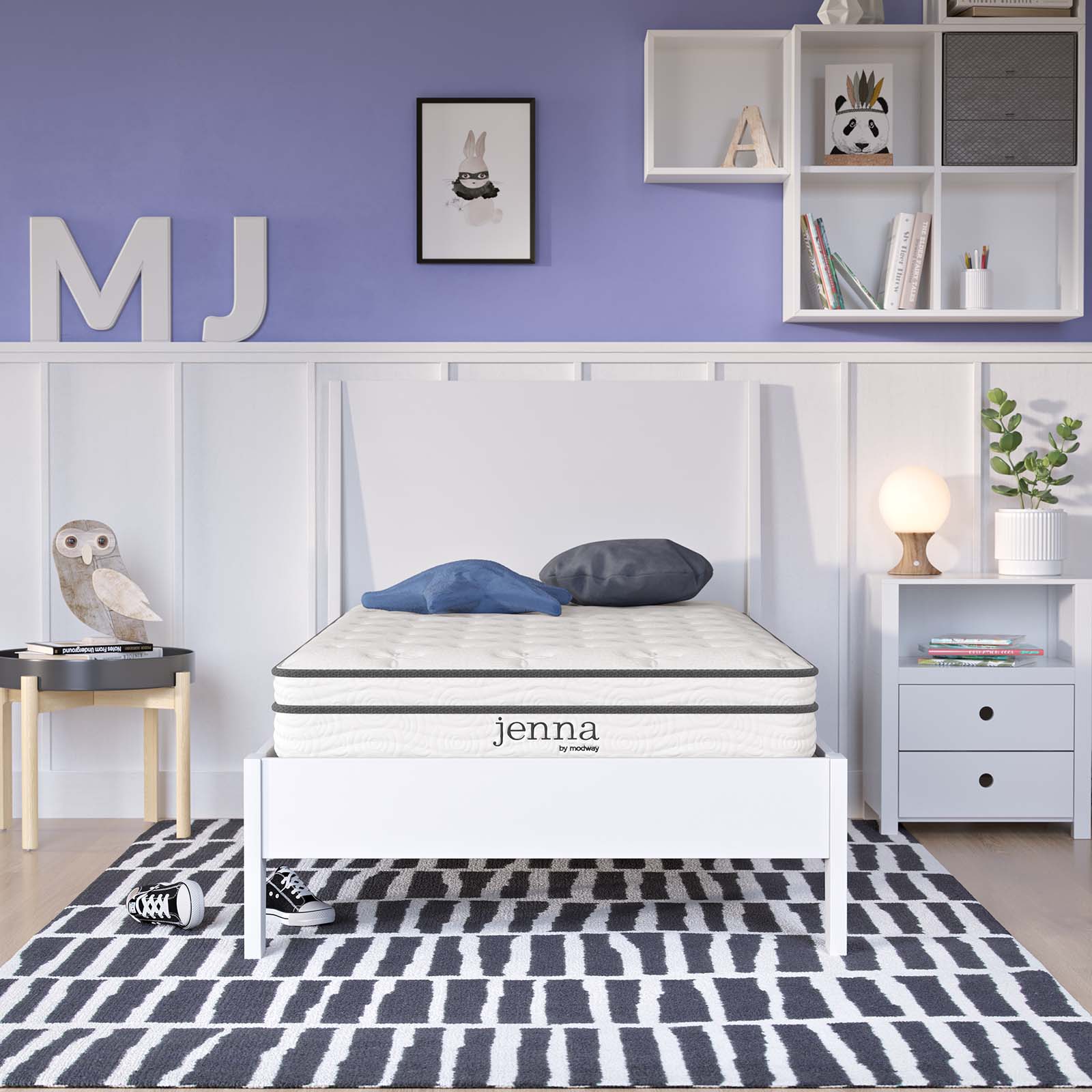 Modway Jenna 6" Innerspring and Foam Narrow Twin Mattress in White