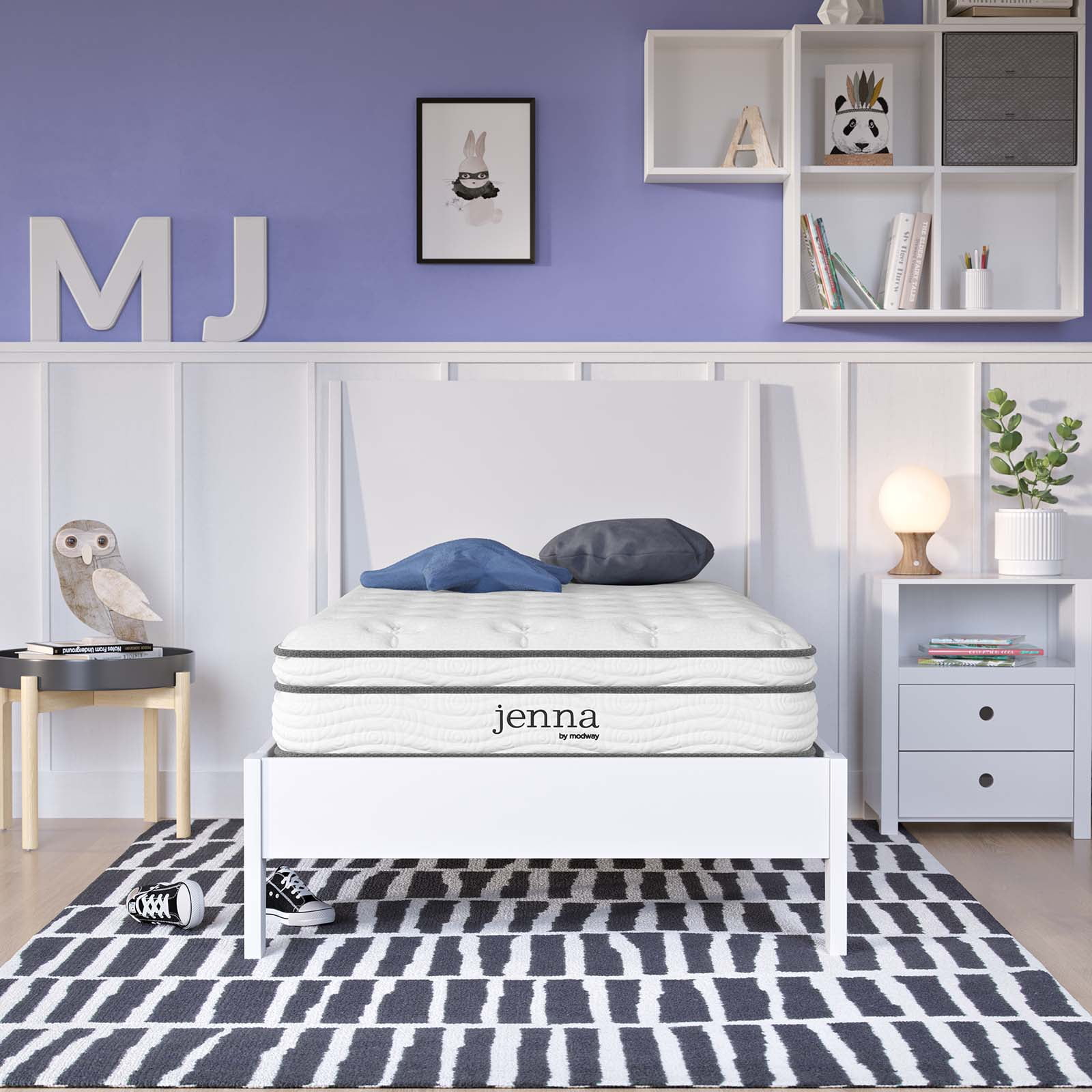 Jenna 8" White Pillowtop Innerspring Twin Mattress