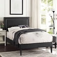 thumbnail image 1 of Modway Jessamine Faux Leather Upholstered Queen Platform Bed in Black, 1 of 8