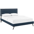 thumbnail image 1 of Modway Jessamine Queen Upholstered Platform Bed with Round Splayed Legs, Multiple Colors, 1 of 11