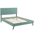 thumbnail image 1 of Modway Jessamine Twin Upholstered Platform Bed with Round Splayed Legs, Multiple Colors, 1 of 11