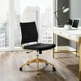 thumbnail image 1 of Modway Jive Armless Mid Back Performance Velvet Office Chair in Black, 1 of 9