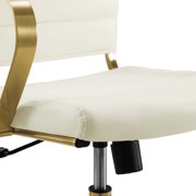 Modway Jive Gold Stainless Steel Highback Office Chair in Gold Off White