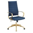 thumbnail image 1 of Jive Gold Stainless Steel Highback Office Chair, 1 of 9