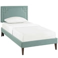 thumbnail image 1 of Modway Josie Fabric Upholstered Twin Platform Bed in Laguna, 1 of 27