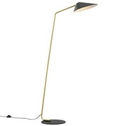 Modway Journey 1-Light Modern Metal Standing Floor Lamp in Black/Brass