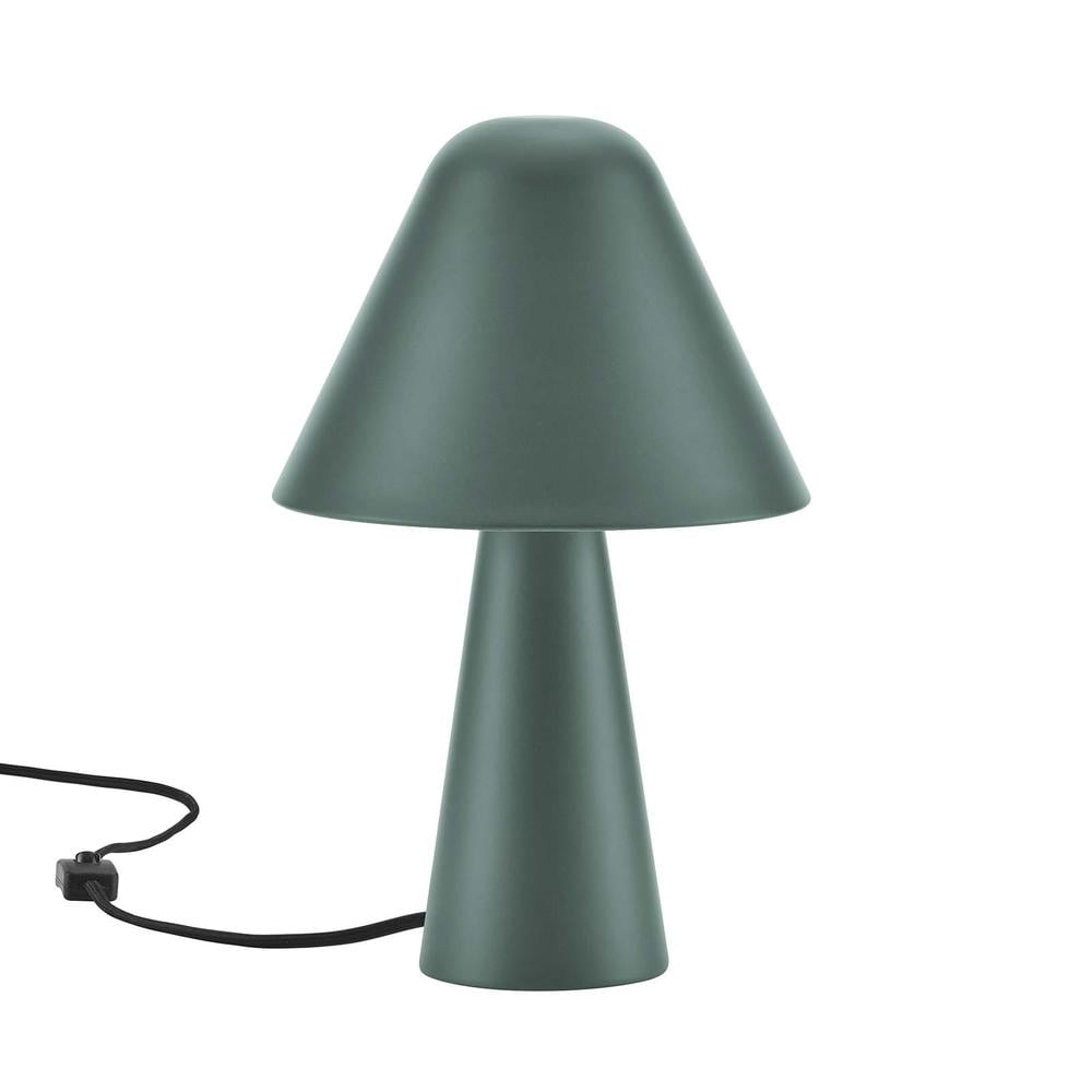 Green Metal Mushroom Adjustable Table Lamp