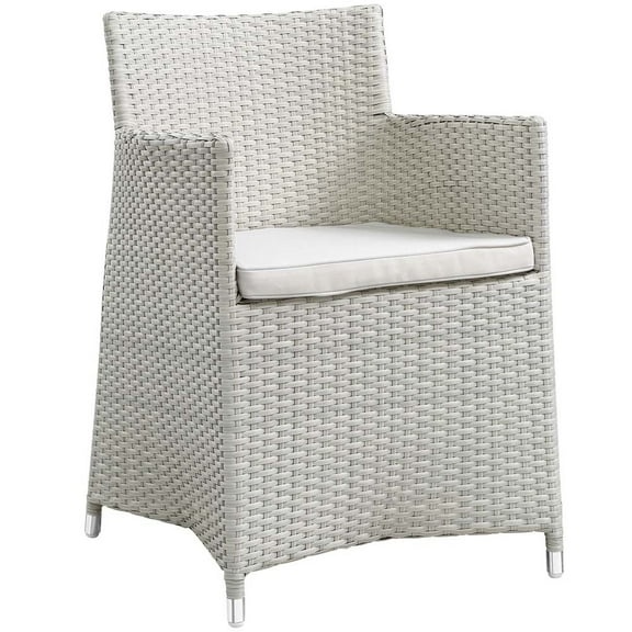 Modway Junction Dining Outdoor Patio Armchair in Gray White