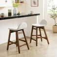 thumbnail image 1 of Modway Juno 24" Upholstered Fabric & Wood Counter Stool in Ivory (Set of 2), 1 of 10