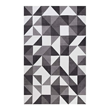 Modway Kahula Mosaic 8' x 10' Area Rug in Gray and White