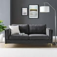 thumbnail image 1 of Modway Kaiya Performance Velvet Sofa in Charcoal, 1 of 10