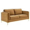 thumbnail image 1 of Modway Kaiya Performance Velvet Sofa in Cognac, 1 of 10