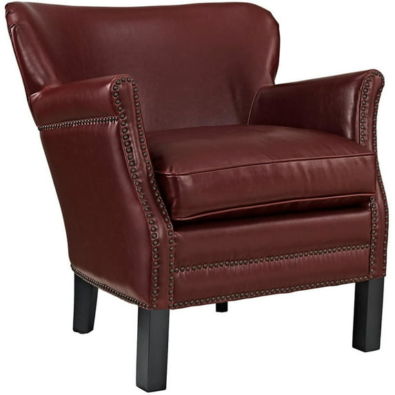 Modway EEI-2153-RED Key Upholstered Vinyl Armchair, Red