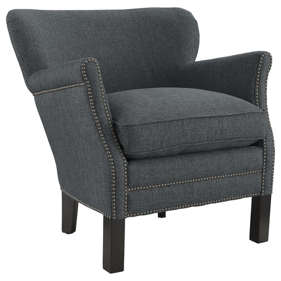 Modway Key Fabric Accent Chair in Gray