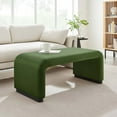 thumbnail image 1 of Koda Performance Velvet Waterfall Ottoman in Black Moss Green, 1 of 10