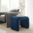 thumbnail image 1 of Koda Performance Velvet Waterfall Stool in Black Midnight Blue, 1 of 10