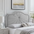 thumbnail image 1 of Modway Kristin Pleated Performance Velvet Full/Queen Headboard in Light Gray, 1 of 10