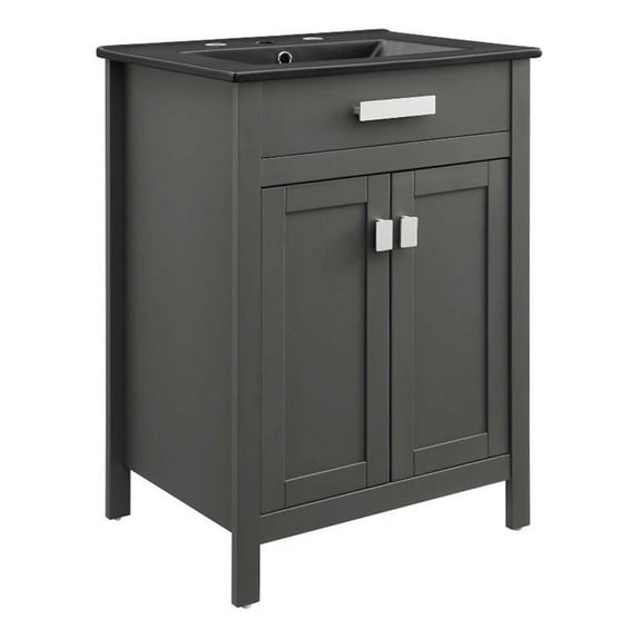 Modway Laguna 24" Bathroom Vanity in Gray Black