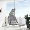 thumbnail image 1 of Modway Landscape Hanging Chaise Lounge Outdoor Patio Swing Chair in Light Gray Gray, 1 of 6