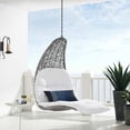 thumbnail image 1 of Modway Landscape Hanging Chaise Lounge Outdoor Patio Swing Chair in Light Gray White, 1 of 6