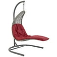 thumbnail image 1 of Modway Landscape Rattan & Fabric Patio Swing Chair in Light Gray and Red, 1 of 6