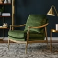 thumbnail image 1 of Langford Accent Armchair in Moss Green Walnut, 1 of 9